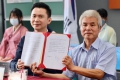 去年暑期至今，新竹縣義民高中與韓國仁川天空國際高中進行了跨文化溝通課程進行文化交流。圖／竹北市公所提供（聯合報／郭政芬記者）新竹縣竹北市長鄭朝方今天下午受邀出席義民高中與韓國仁川天空國際高中簽訂MOU締結姊妹校典禮，見證教育無國界，為台、韓2國高中生帶來更 ...(略)