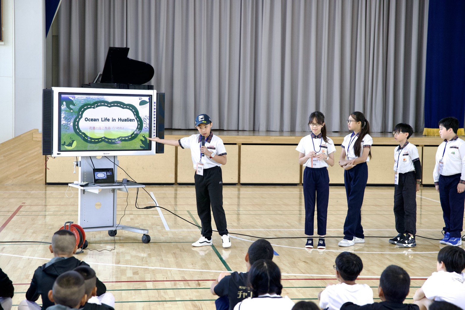 花蓮縣明義國小為拓展學生國際視野，�圖片