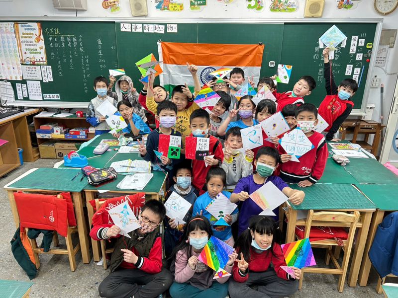 ▲基隆市尚仁國小在111學年度與印度Sachdeva Public School進行非同步線上文化交流。(圖/教育部)